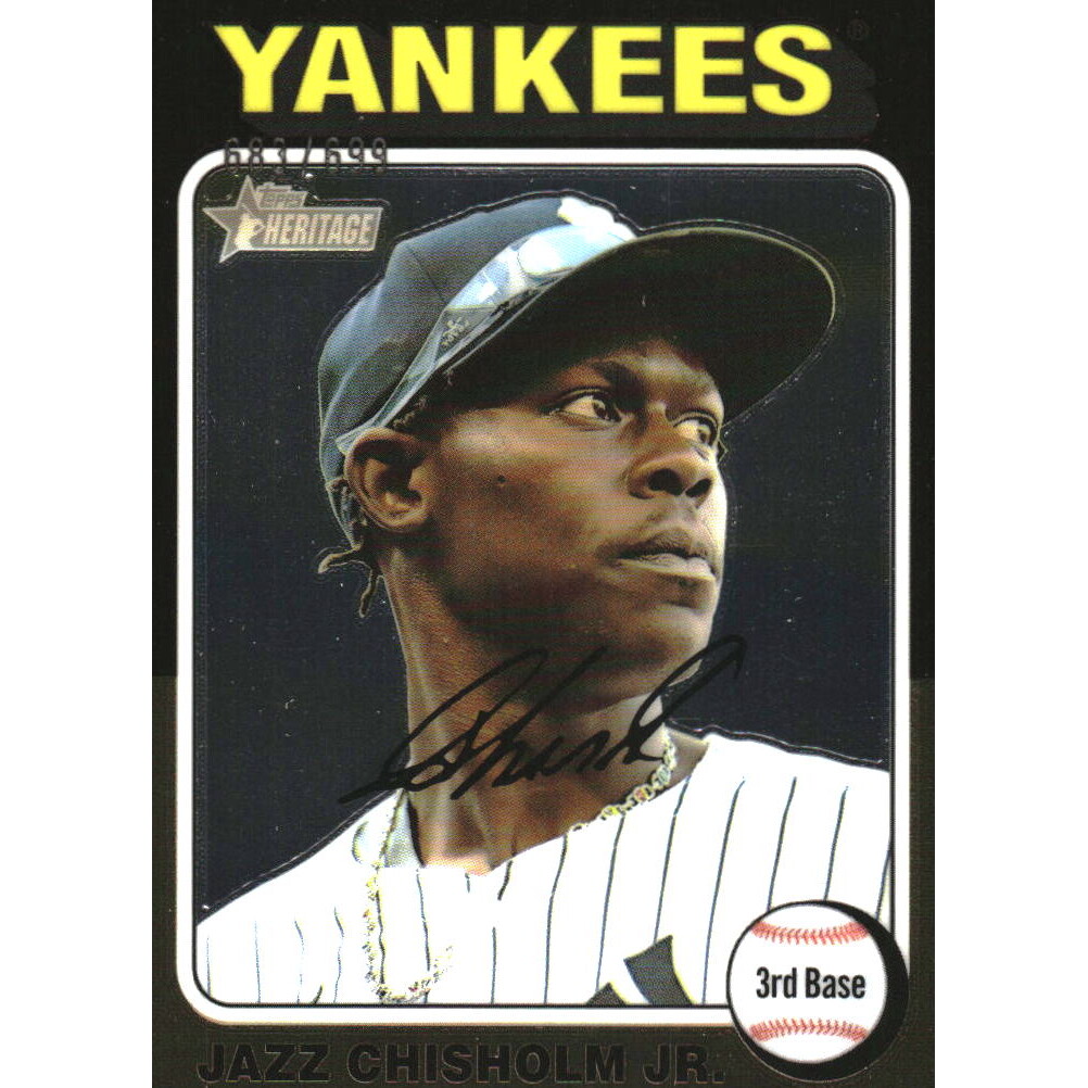 2024 Topps Heritage Chrome #523 Jazz Chisholm Jr. HN/699