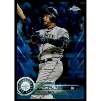 2018 Topps Chrome Blue Refractors #114 Nelson Cruz