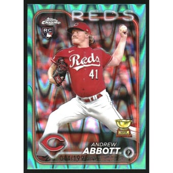 2024 Topps Chrome Aqua RayWave Refractors #154 Andrew Abbott