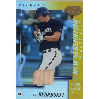 2002 Leaf Certified Mirror Gold #161 Jeff Deardorff NG Bat
