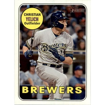 2018 Topps Heritage Action Variations #720 Christian Yelich