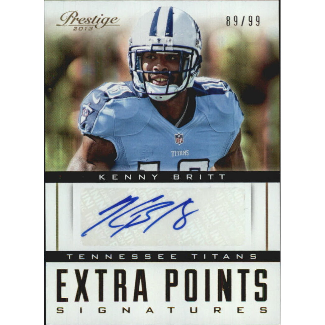 2013 Prestige Extra Points Black Autographs #37 Kenny Britt/99