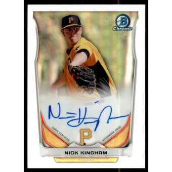 2014 Bowman Chrome Prospect Autographs Refractors #BCAPNK Nick Kingham