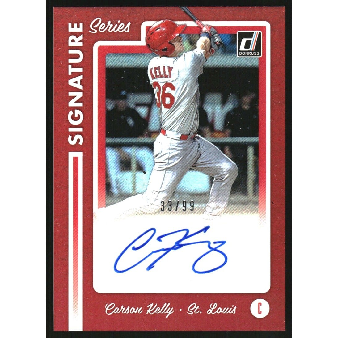 2017 Donruss Signature Series Red #SSCK Carson Kelly/99. rookie card picture