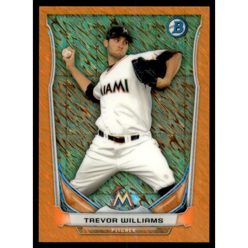 2014 Bowman Chrome Bowman Scout Top 5 Mini Orange Refractors #BMMM5 Trevor Williams