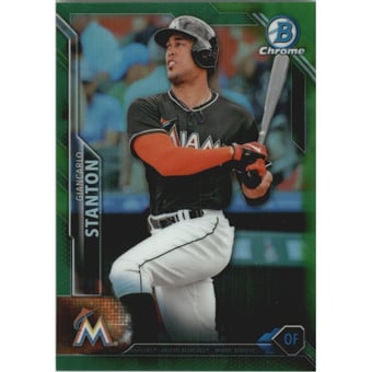 2016 Bowman Chrome Green Refractors #91 Giancarlo Stanton