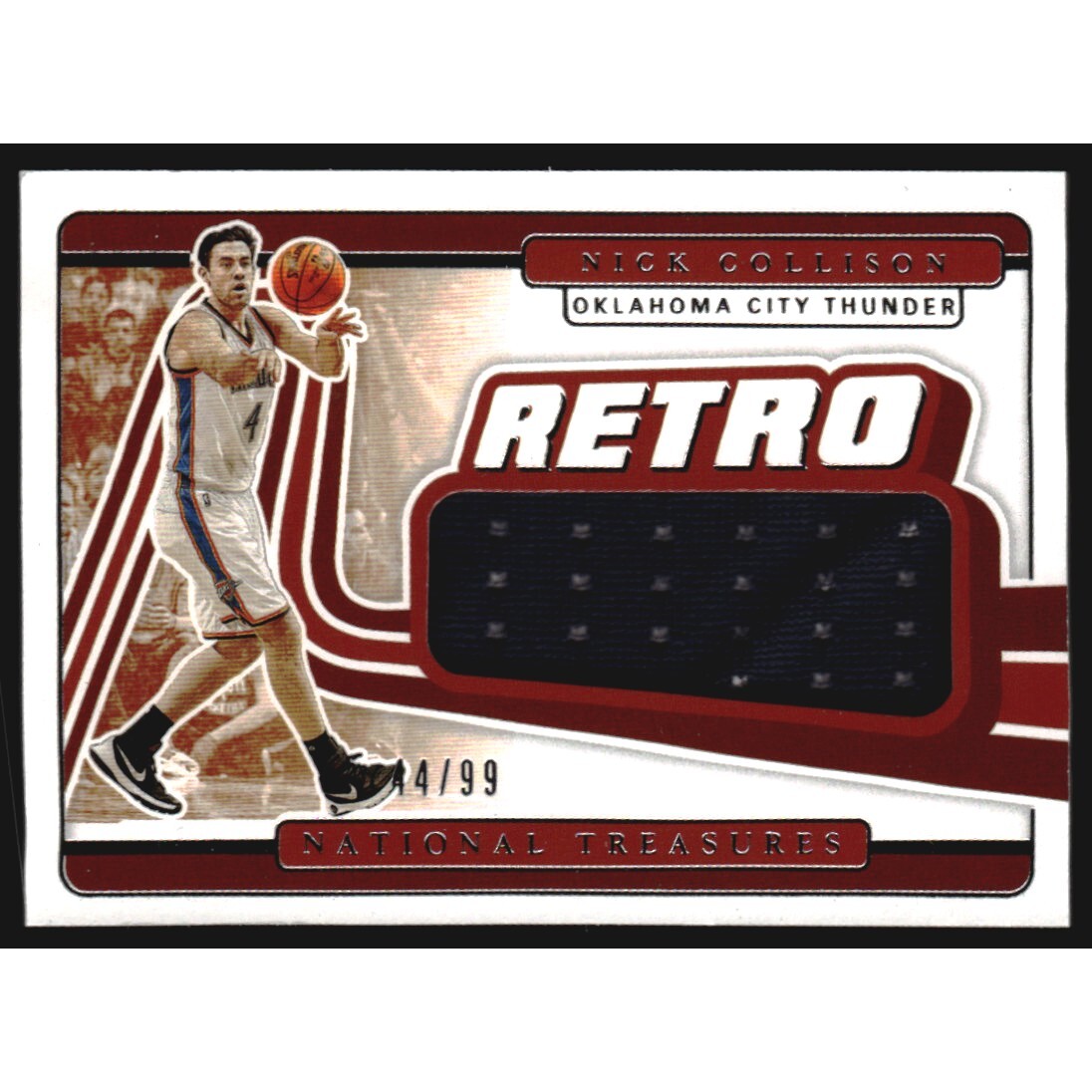 2020-21 Panini National Treasures Retro Materials #19 Nick Collison/99. rookie card picture