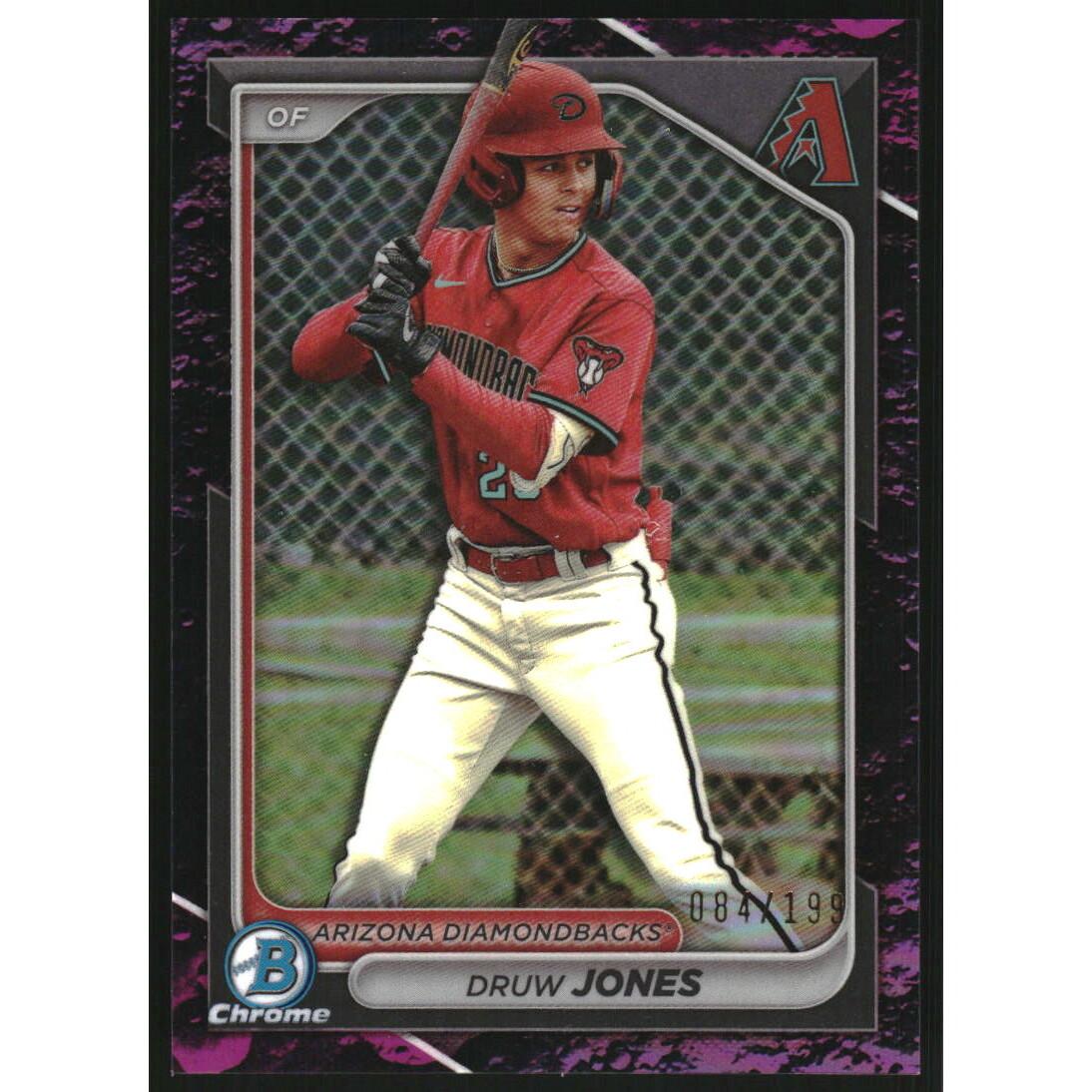 2024 Bowman Chrome Prospects Fuchsia Lunar Refractors #BCP60 Druw Jones