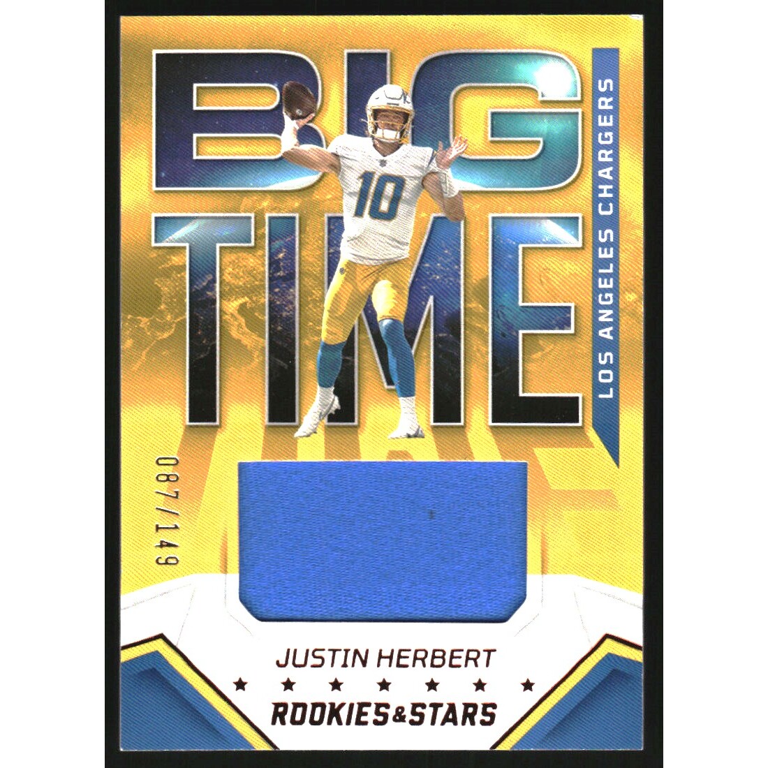 2022 Rookies and Stars Big Time Materials #5 Justin Herbert/149