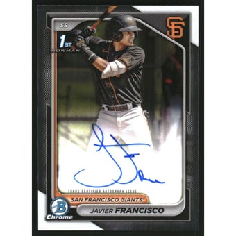 2024 Bowman Chrome Prospect Autographs #CPAJFA Javier Francisco