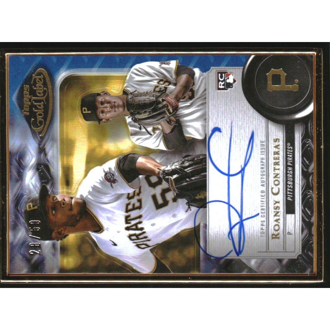 2022 Topps Gold Label Framed Autographs Blue #FARC Roansy Contreras
