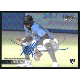 2021 Stadium Club Chrome Autographs #SCCAVMH Monte Harrison