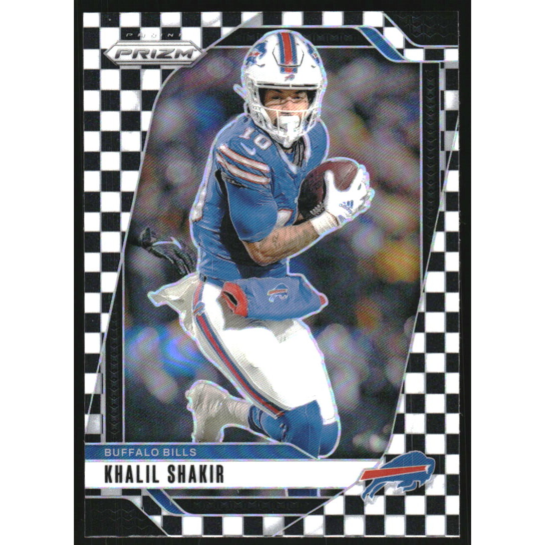 2024 Panini Prizm Prizms Black and White Checker #31 Khalil Shakir