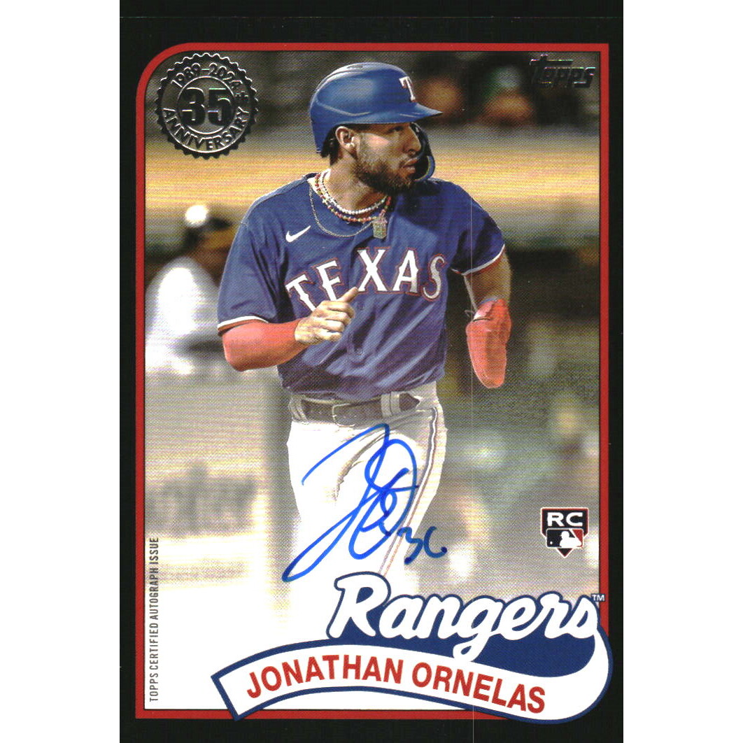 2024 Topps '89 Topps Autographs Black #89BAORN Jonathan Ornelas/199. rookie card picture