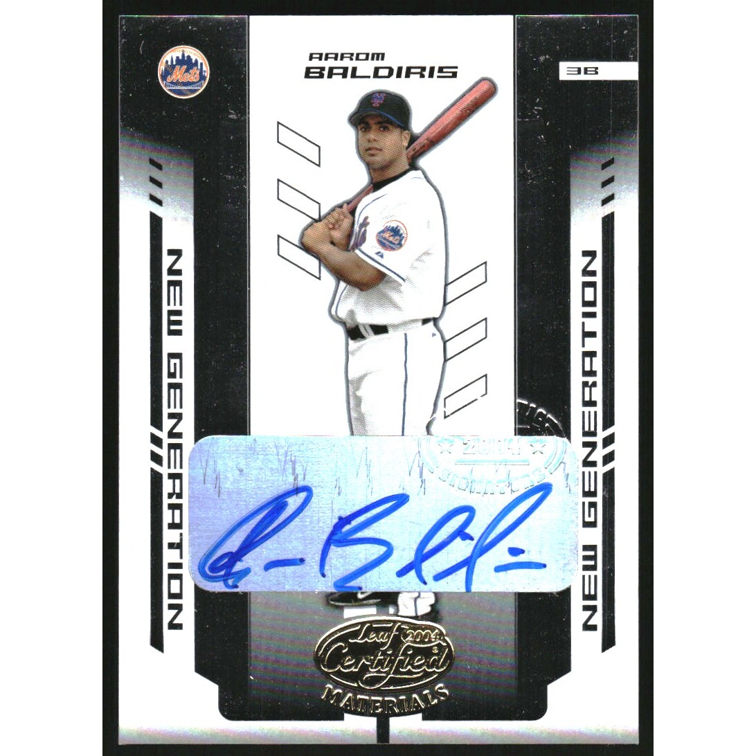 2004 Leaf Certified Materials #258 Aarom Baldiris NG AU RC