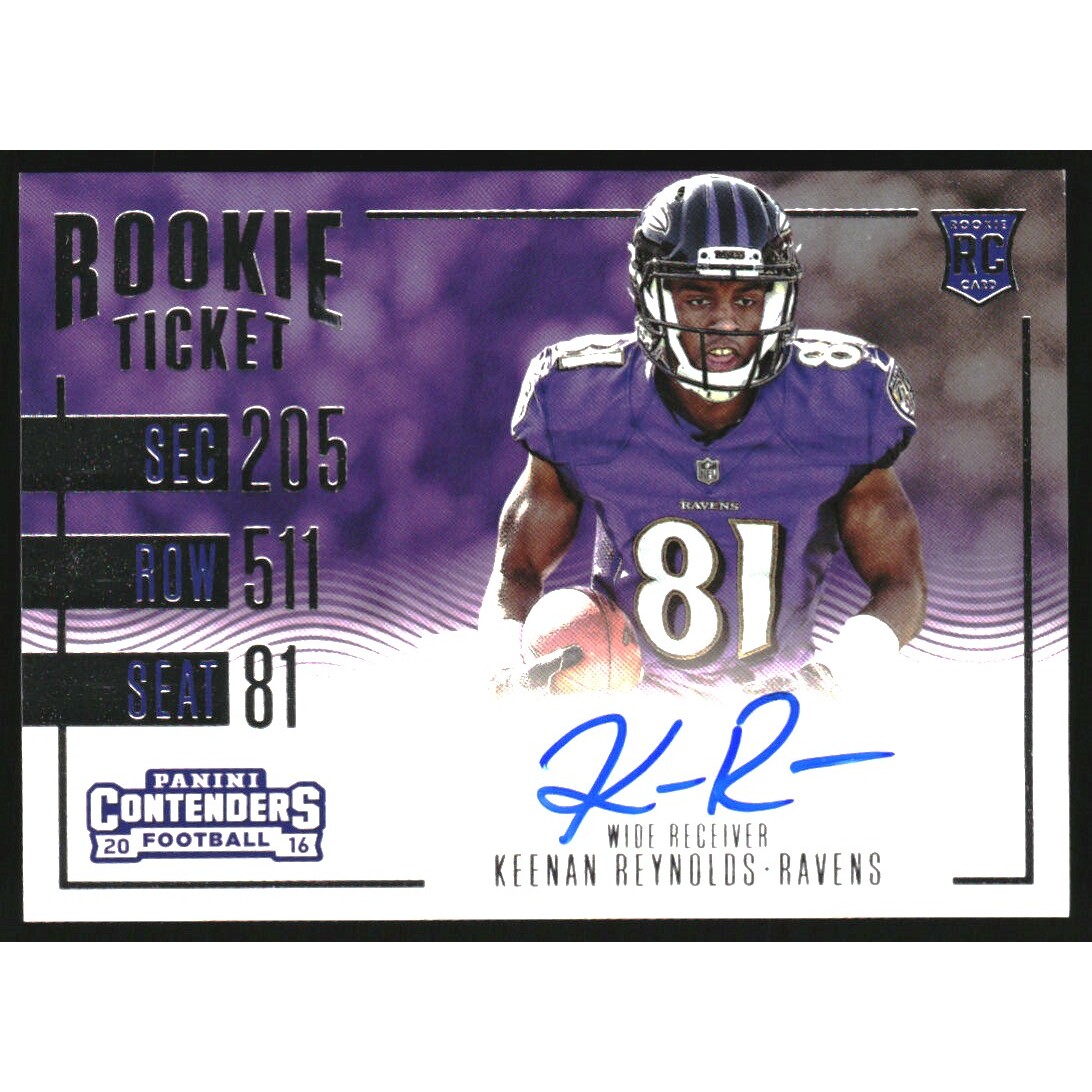 2016 Panini Contenders #362 Keenan Reynolds AU/192* SP. rookie card picture