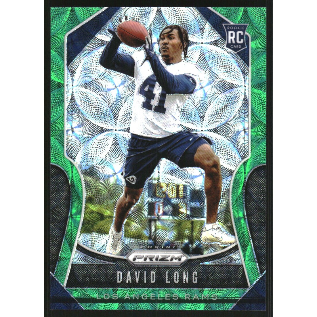 2019 Panini Prizm Prizms Green Scope #386 David Long. rookie card picture