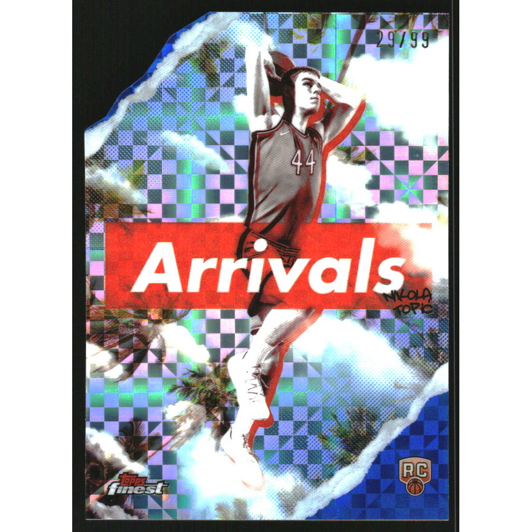 2024-25 Finest Arrivals Blue X-Fractors #A8 Nikola Topic