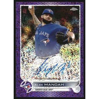 2022 Topps Chrome Veteran Autographs Purple Speckle Refractors #CVAAM Alek Manoah