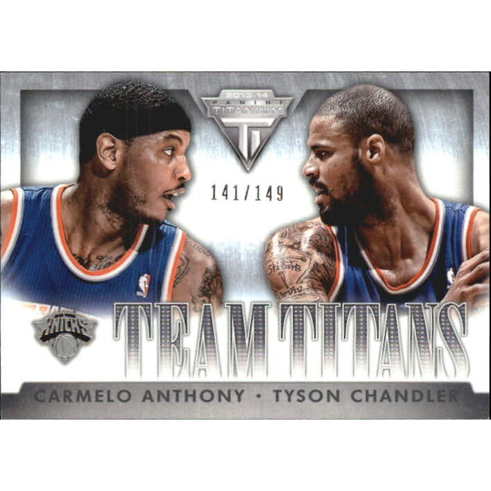 2013-14 Panini Titanium Team Titans #13 Carmelo Anthony/Tyson Chandler