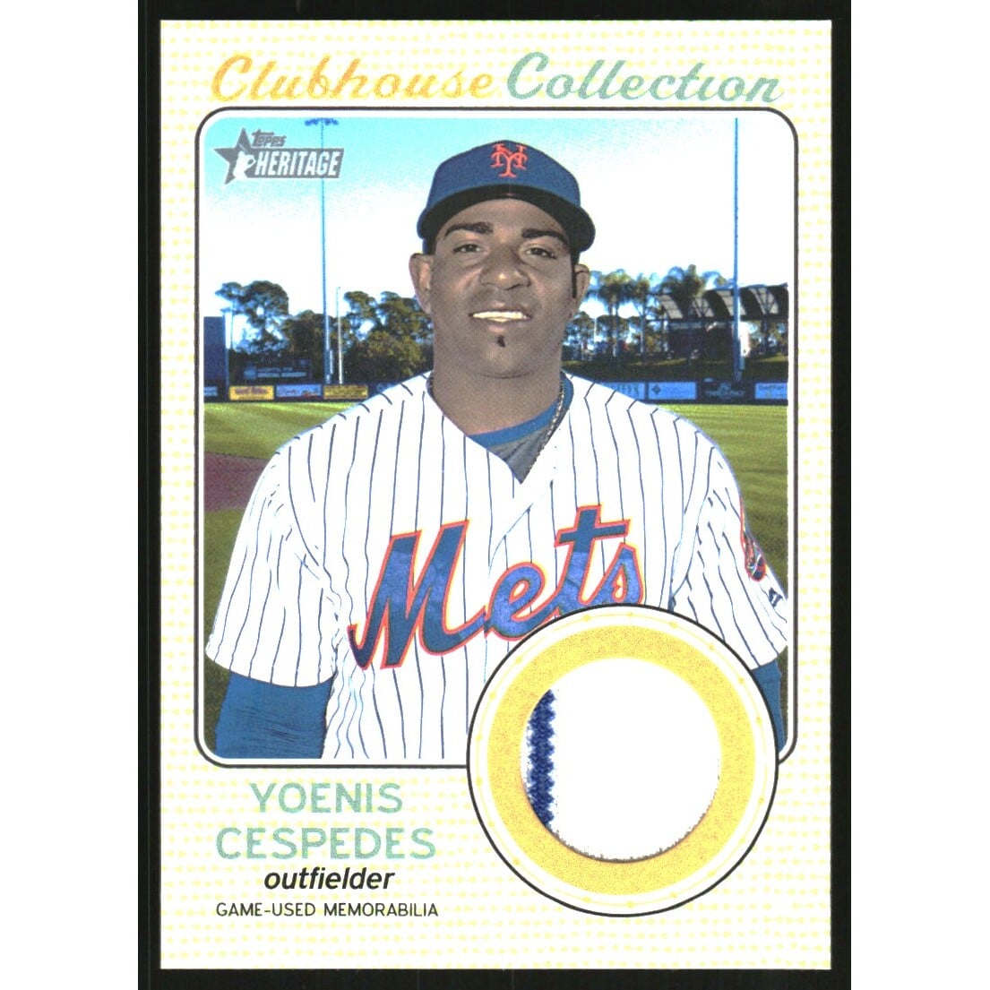 2017 Topps Heritage Clubhouse Collection Relics #CCRYC Yoenis Cespedes