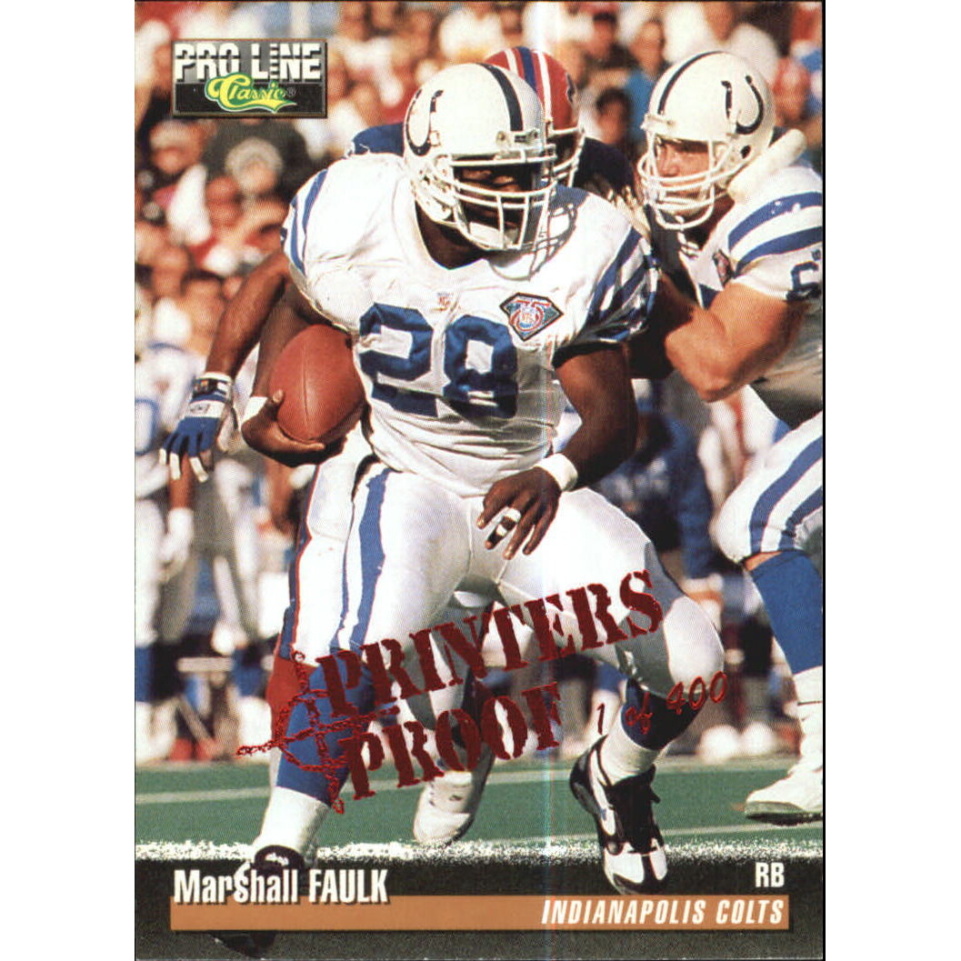 1995 Pro Line Printer’s Proofs #109 Marshall Faulk 1995 Pro Line Printer’s Proofs #109 Marshall Faulk
