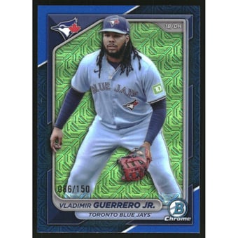 2024 Bowman Chrome Mega Box Blue Refractors #30 Vladimir Guerrero Jr.
