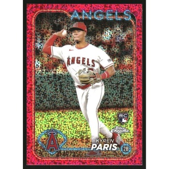 2024 Topps Chrome Magenta Speckle Refractors #151 Kyren Paris