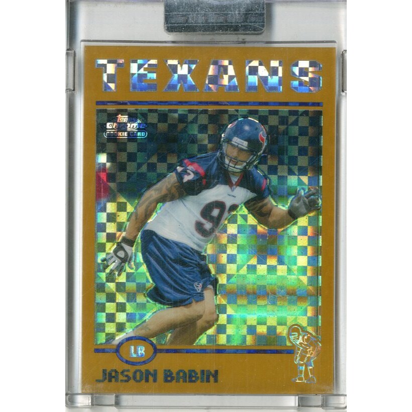 2004 Topps Chrome Gold Xfractors #207 Jason Babin 2004 Topps Chrome Gold Xfractors #207 Jason Babin