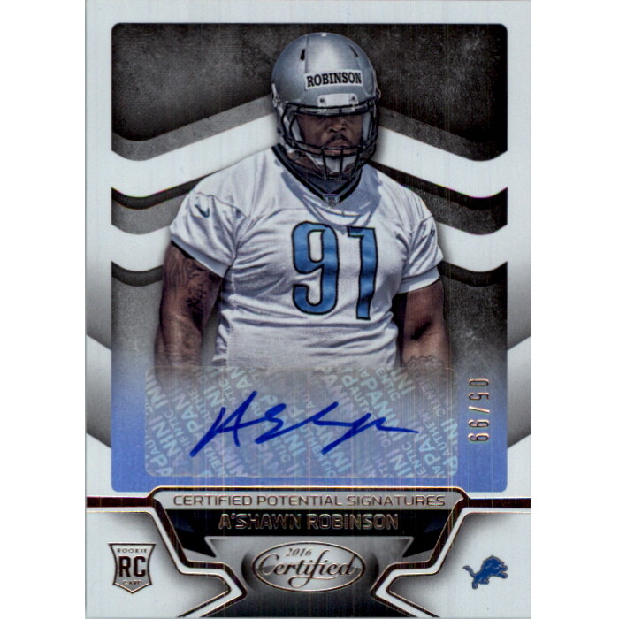 2016 Certified Potential Autographs #CPSAR A'Shawn Robinson/99