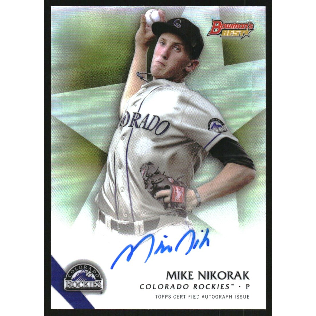2015 Bowman's Best Best of '15 Autographs Refractors #B15MN Mike Nikorak