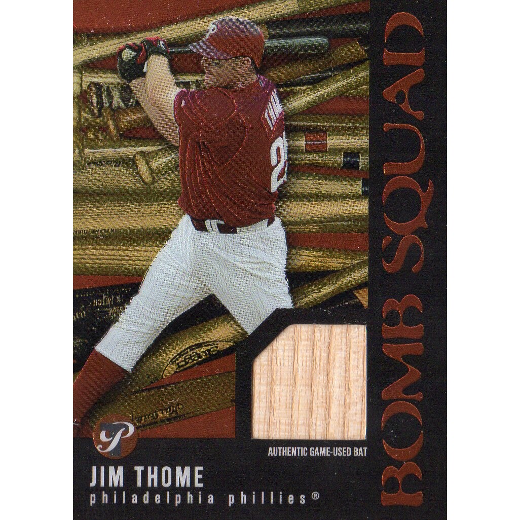 2003 Topps Pristine Bomb Squad Relics #JT Jim Thome Bat B. rookie card picture