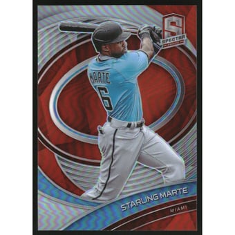 2021 Panini Spectra Neon Orange #48 Starling Marte