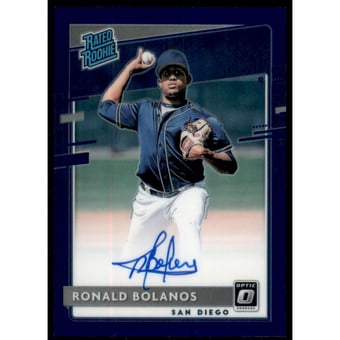 2020 Donruss Optic Rated Rookies Signatures Purple #49 Ronald Bolanos/125