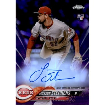 2018 Topps Chrome Rookie Autographs Purple Refractors #RAJS Jackson Stephens