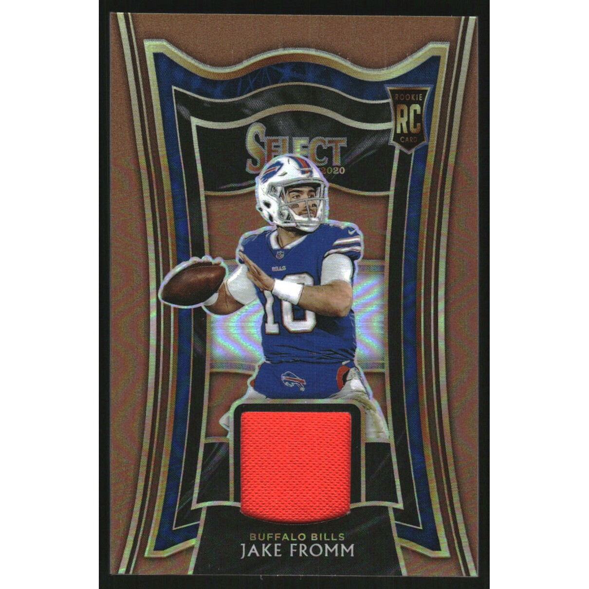 2020 Select Rookie Swatches Prizm Copper #25 Jake Fromm