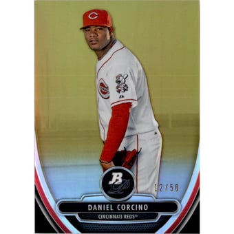2013 Bowman Platinum Chrome Prospects Gold Refractors #BPCP79 Daniel Corcino