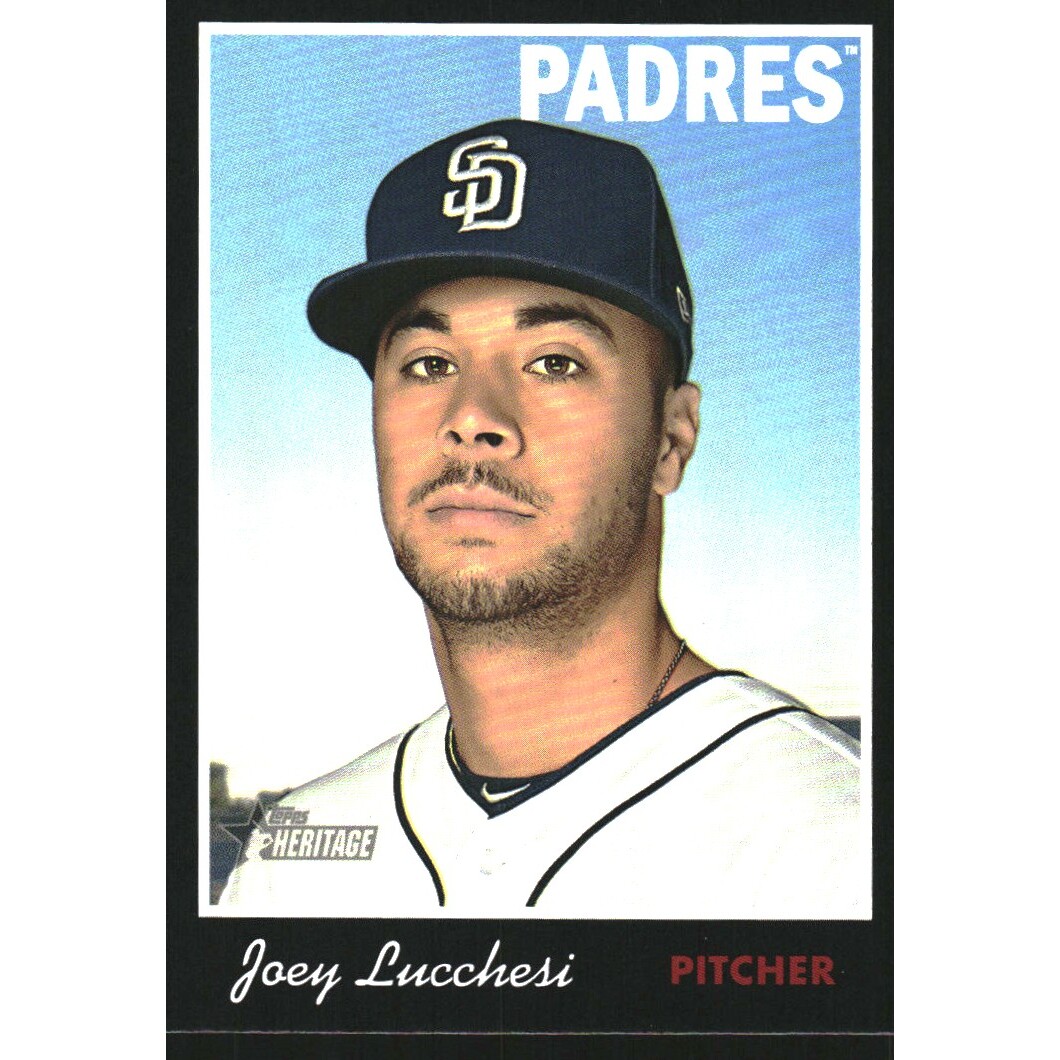 2019 Topps Heritage Black Border #44 Joey Lucchesi. rookie card picture