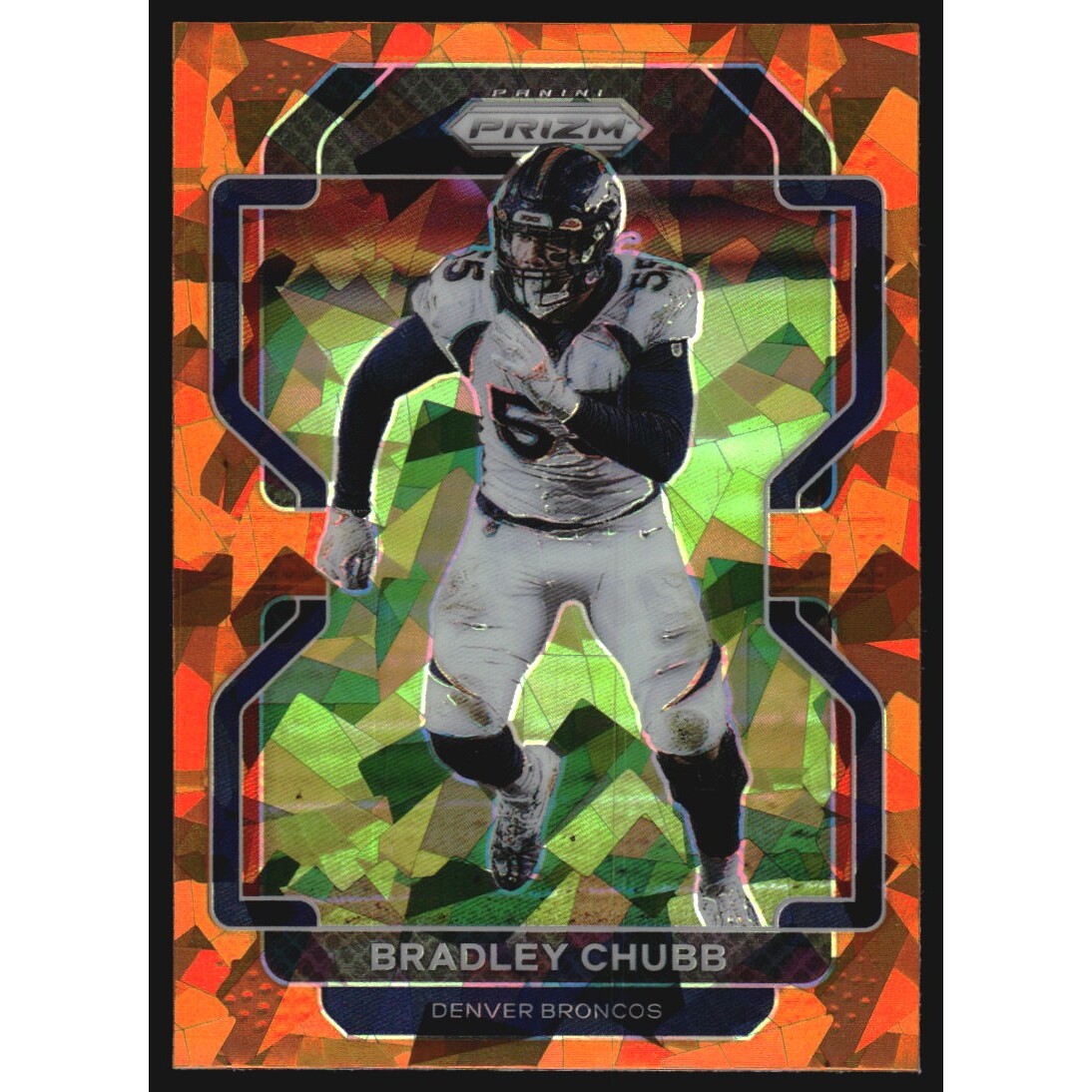 2021 Panini Prizm Prizms Orange Ice #203 Bradley Chubb