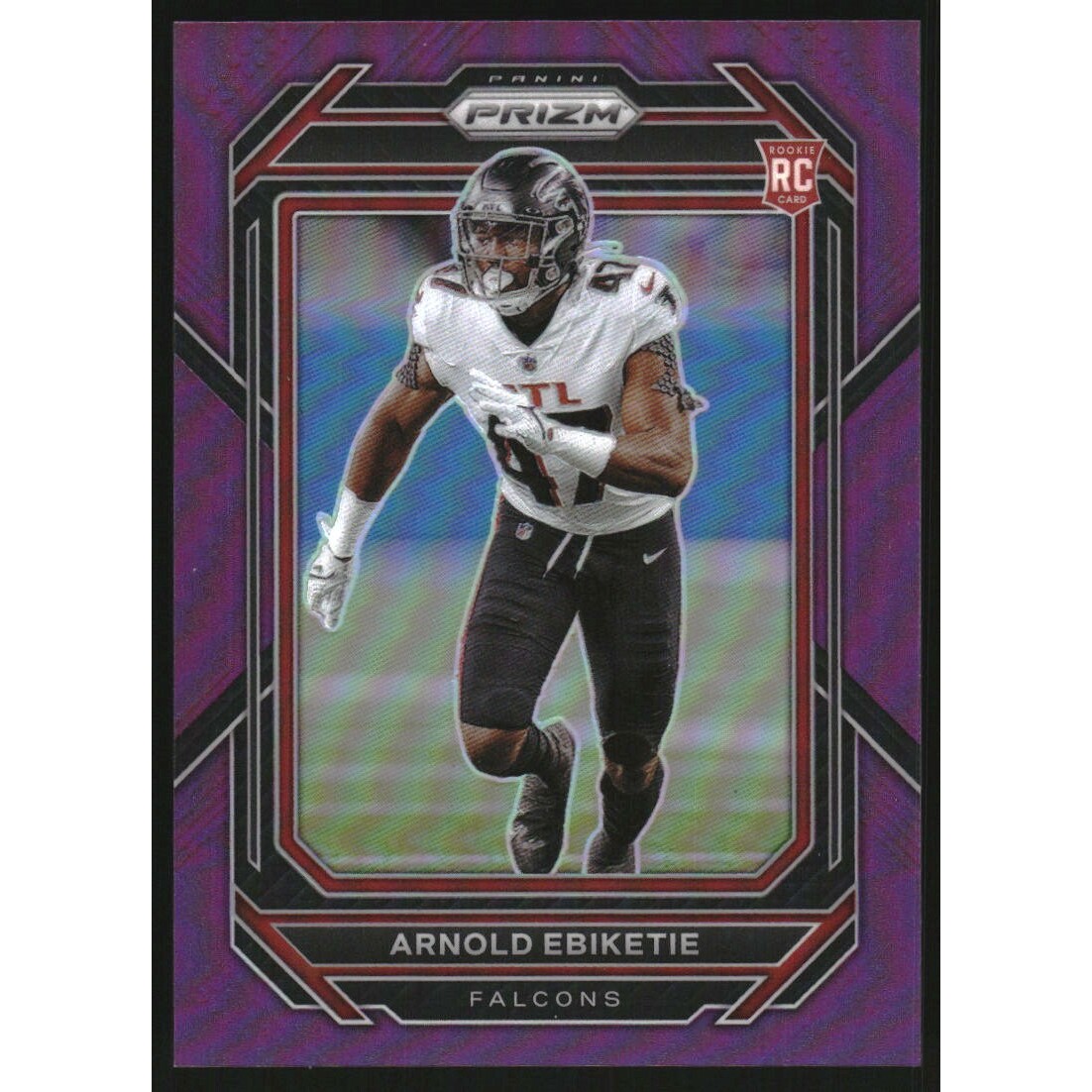 2022 Panini Prizm Prizms Purple #384 Arnold Ebiketie. rookie card picture