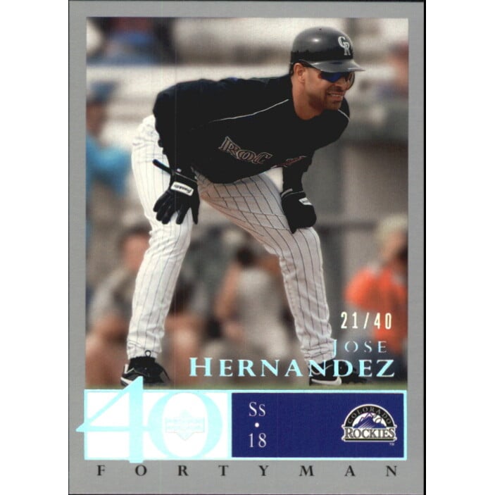 2003 Upper Deck 40-Man Rainbow #757 Jose Hernandez. rookie card picture