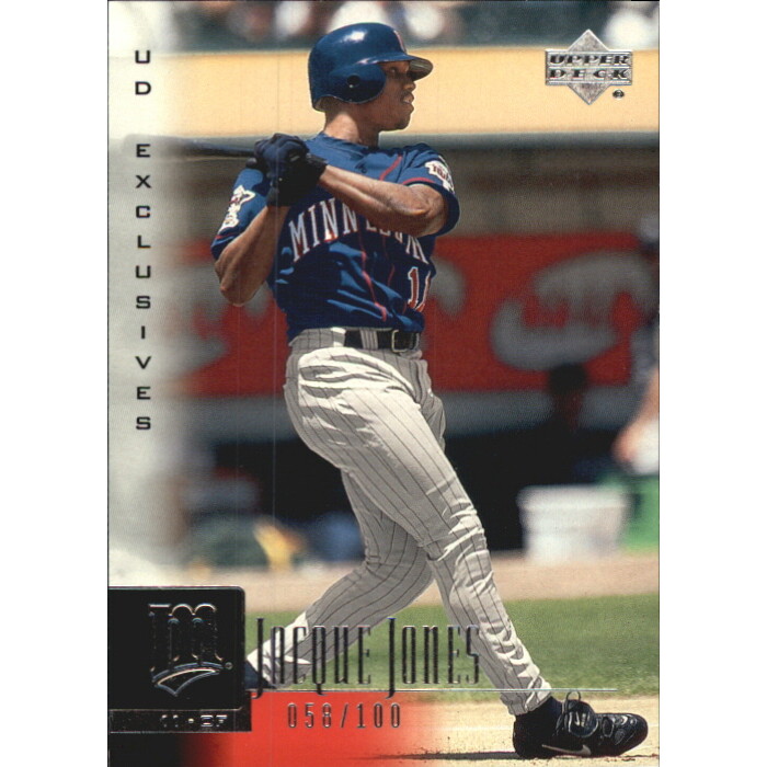 2001 Upper Deck Exclusives Silver #131 Jacque Jones. rookie card picture
