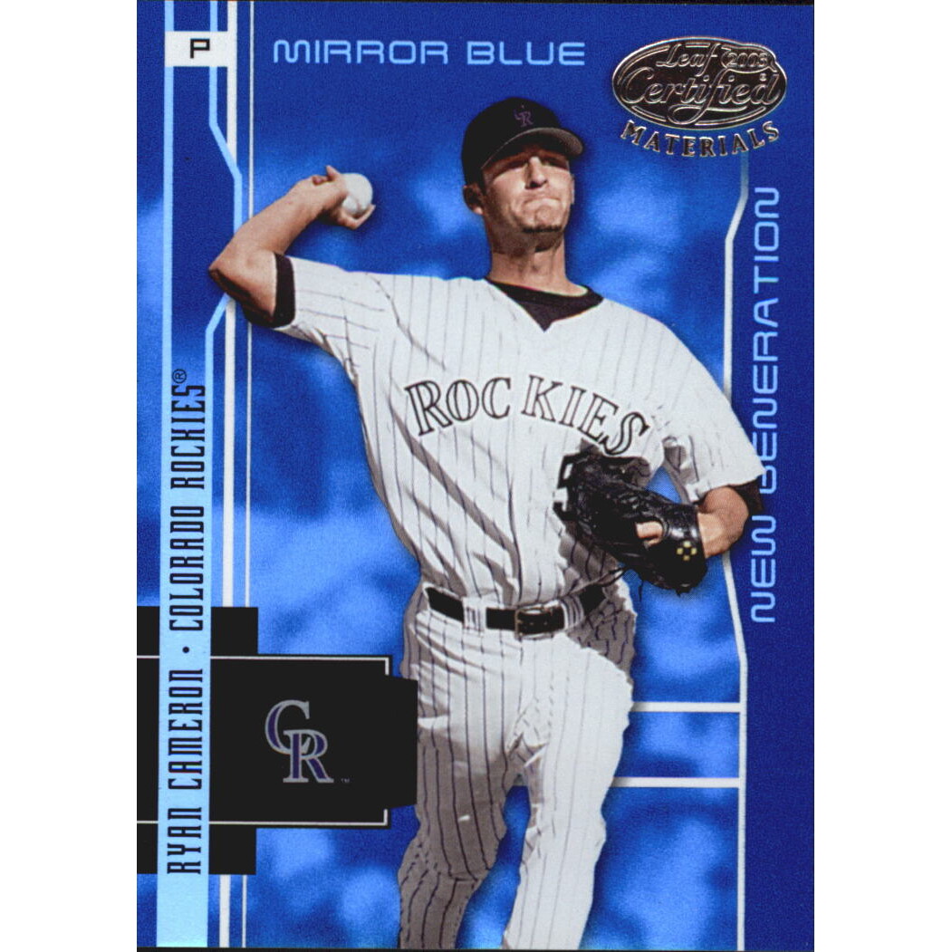 2003 Leaf Certified Materials Mirror Blue #237 Ryan Cameron NG