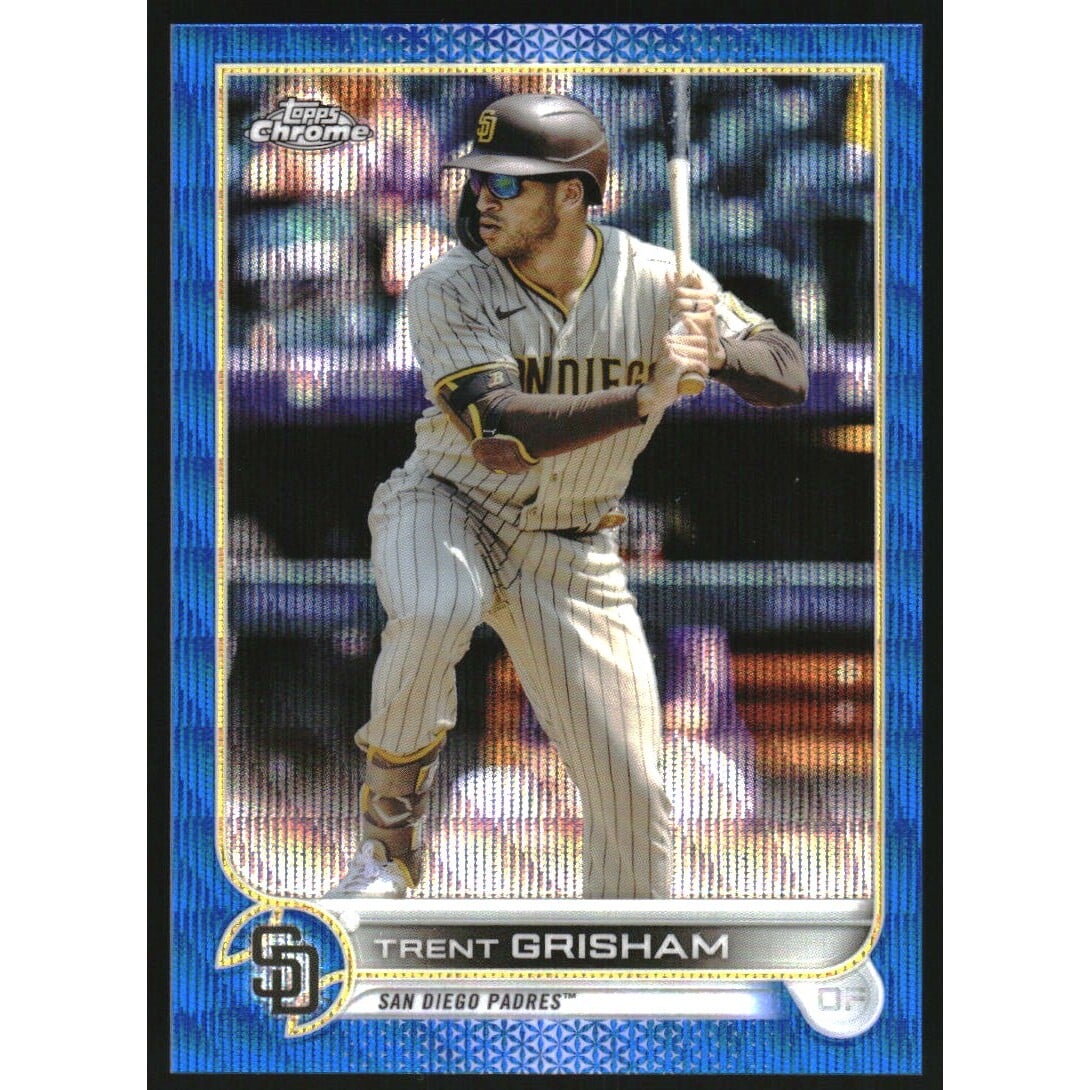 2022 Topps Chrome Blue Wave Refractors #175 Trent Grisham. rookie card picture