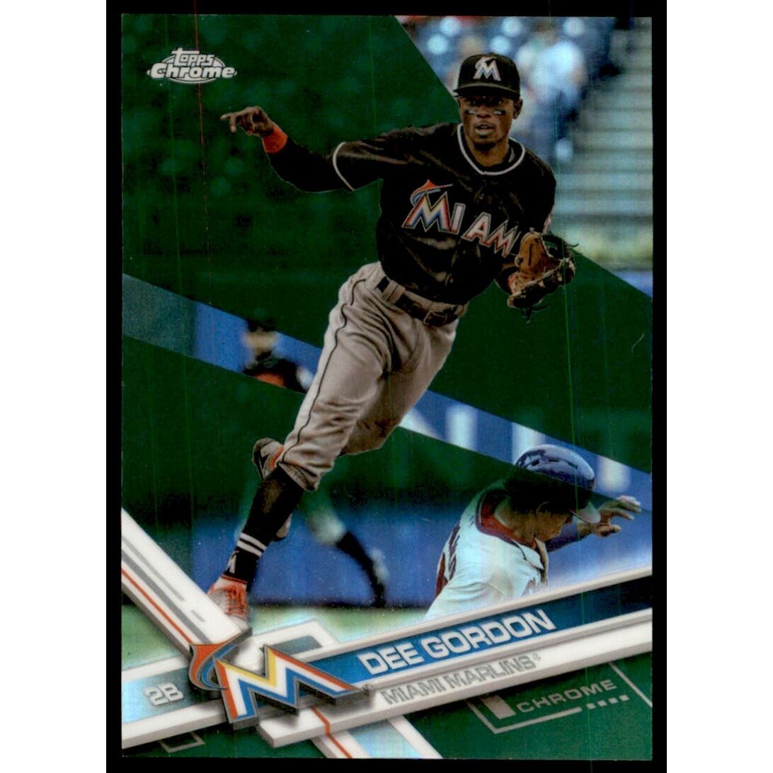 2017 Topps Chrome Green Refractors #41 Dee Gordon. rookie card picture