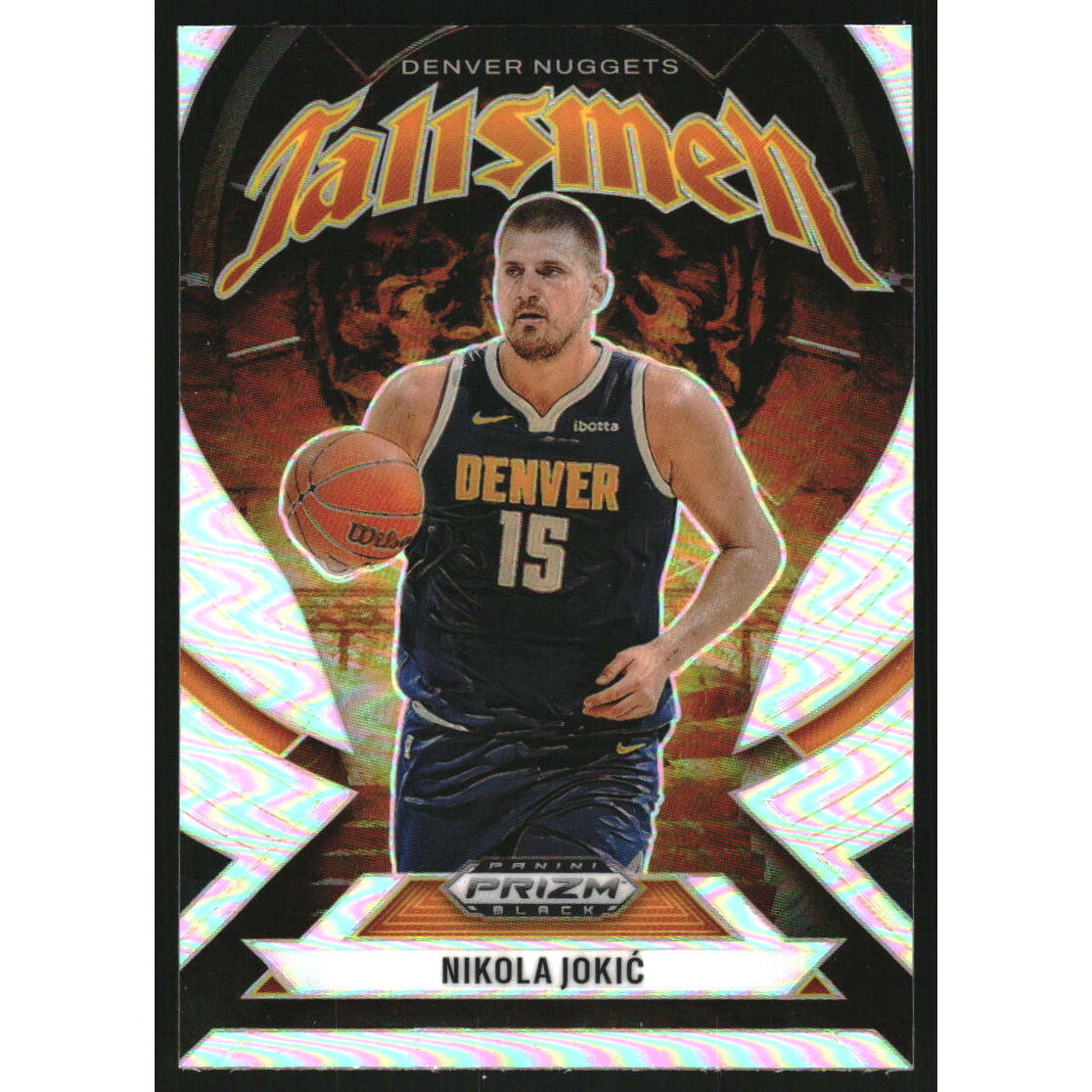 2024-25 Panini Prizm Black Talismen Prizms Silver #9 Nikola Jokic