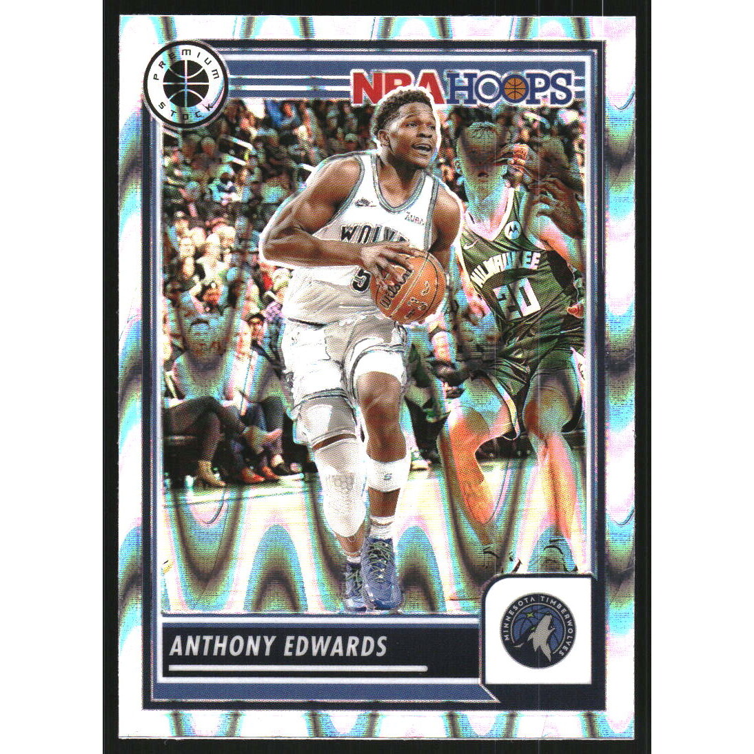 2023-24 Hoops Premium Stock Seismic Prizm #87 Anthony Edwards 2023-24 Hoops Premium Stock Seismic Prizm #87 Anthony Edwards