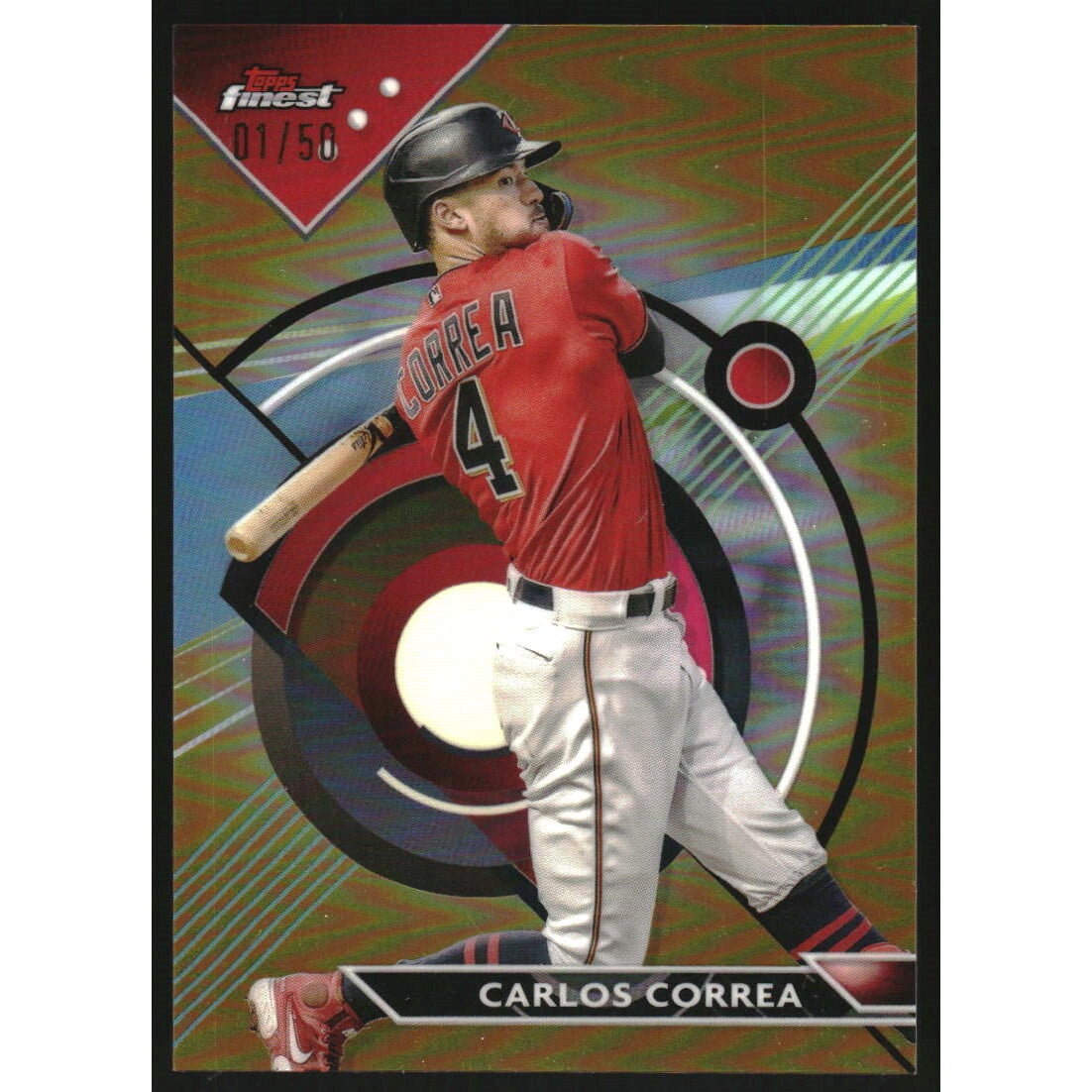 2023 Finest Gold Refractors #7 Carlos Correa