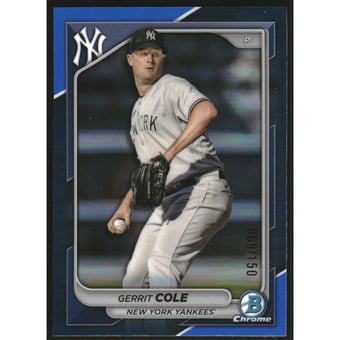 2024 Bowman Chrome Blue Refractors #18 Gerrit Cole