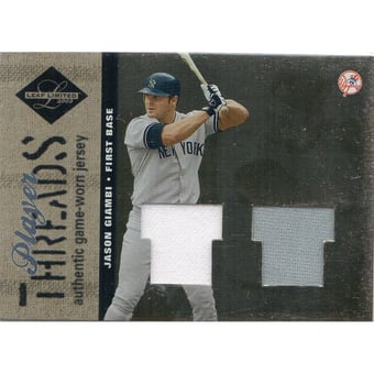 2003 Leaf Limited Player Threads Double #19 Jason Giambi Yanks-A's